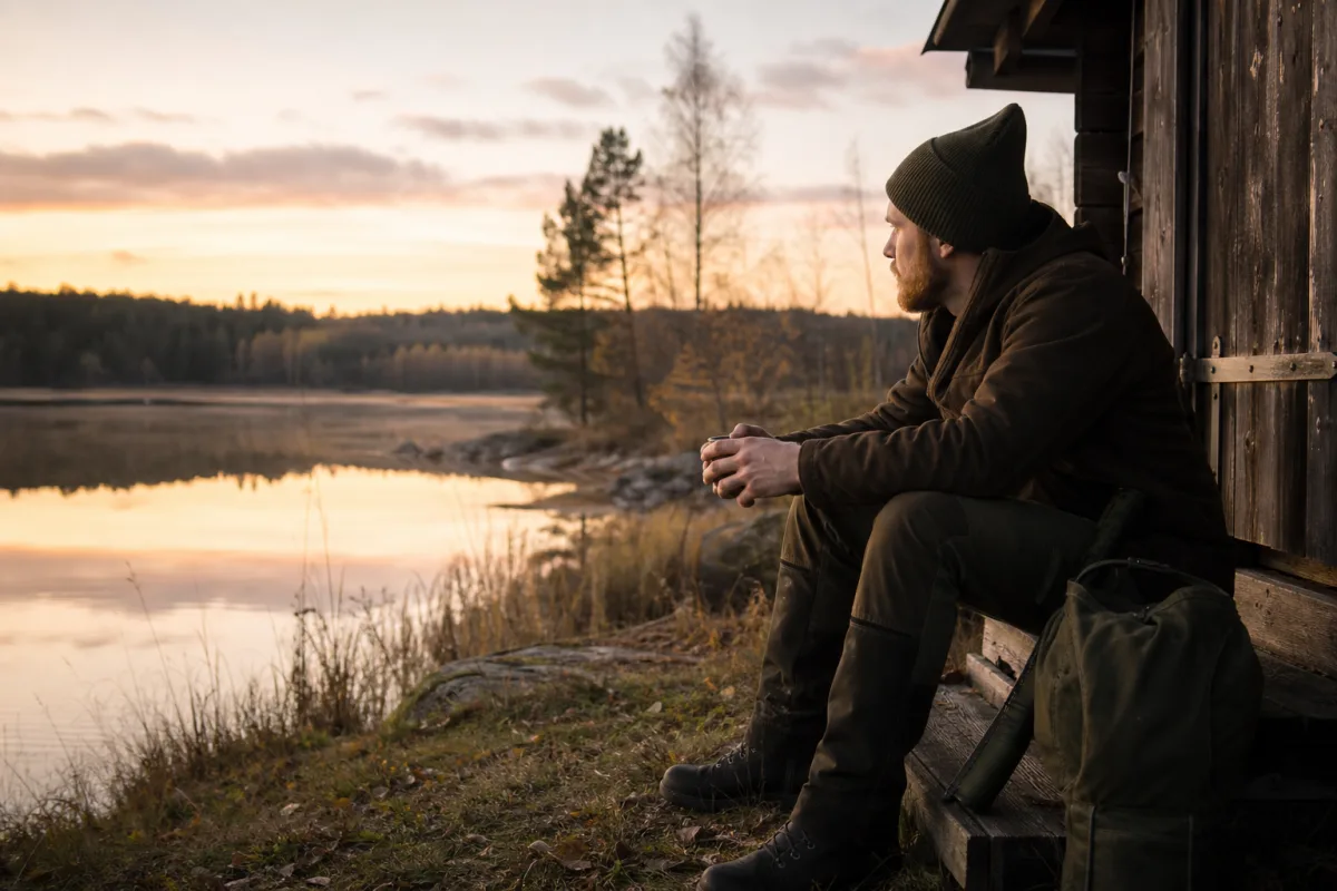 Person kontrollerar ärendestatus för vapentillstånd i en myndighets e-tjänst